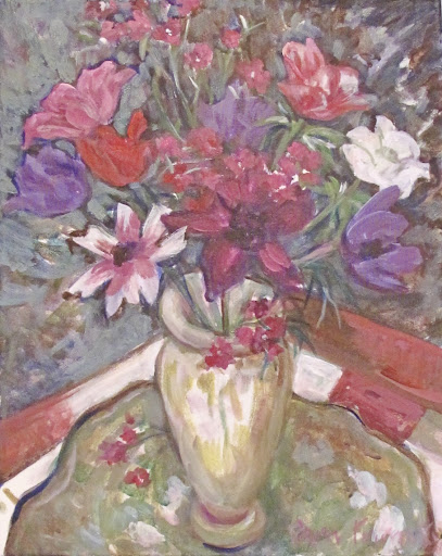 Anemones in a Murano vase